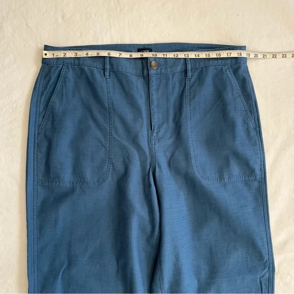 J. Crew BJ493 Cotton Camp Pants Blue NWT - Picture 5 of 10